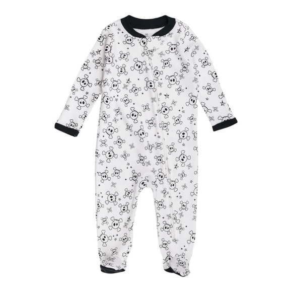 Honest Baby Clothing ORGANIC COTTON SLEEP & PLAYS Tossed Skulls (F1) - Picture 1 of 11